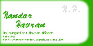 nandor havran business card